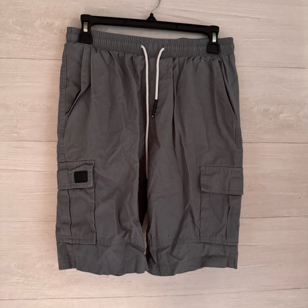 Men's Charcoal Cargo Shorts